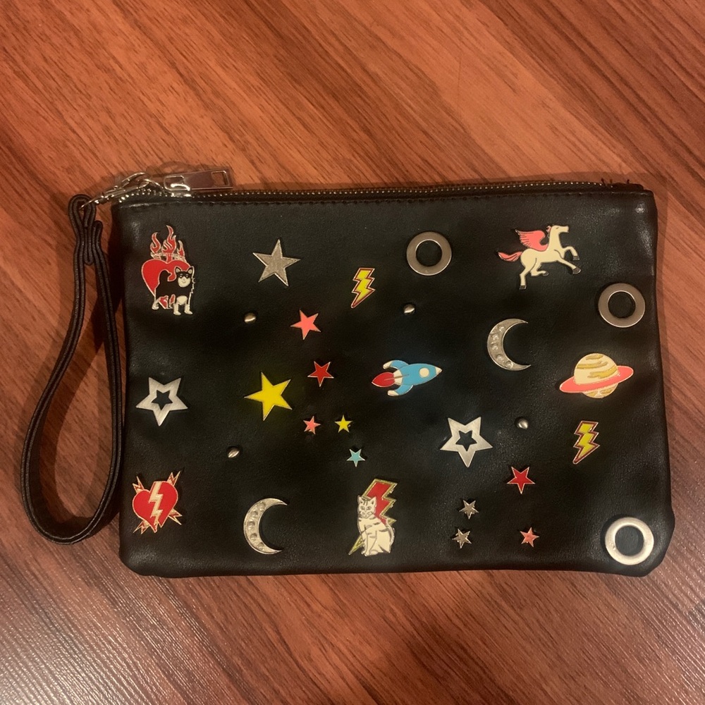 Cosmic faux leather hand bag